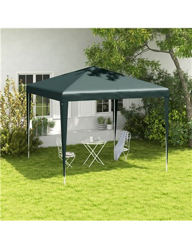Outsunny 2.7m x 2.7m Garden Gazebo Marquee Party Tent Wedding Canopy Outdoor(Dark Green) 84C-432V02DG