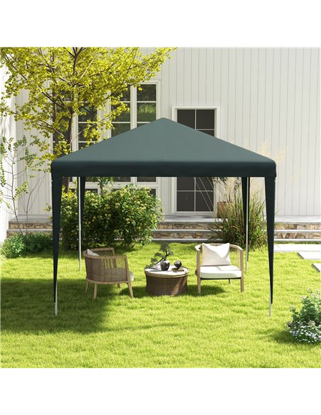 Outsunny 2.7m x 2.7m Garden Gazebo Marquee Party Tent Wedding Canopy Outdoor(Dark Green) 84C-432V02DG - pic 52422 | FastDaddyshop