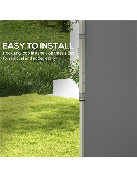 Outsunny Gazebo Side Panels, 2 Pack Sides Replacement, for 3x3(m) or 3x6m Pop Up Gazebo, with Zipped Doors, Light Grey 84C-493V0 - pic 52431 | FastDaddyshop