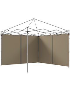 Outsunny 2 Pack Side Panels Replacement for 3x3m or 3x6m Gazebos, Beige 84C-493V00BG