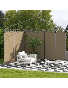 Outsunny 2 Pack Side Panels Replacement for 3x3m or 3x6m Gazebos, Beige 84C-493V00BG 2