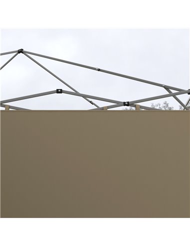 Outsunny Gazebo Side Panels, 2 Pack with Zipped Doors, Replacement for 3x3m or 3x6m Pop Up Gazebos, Beige 84C-493V00BG