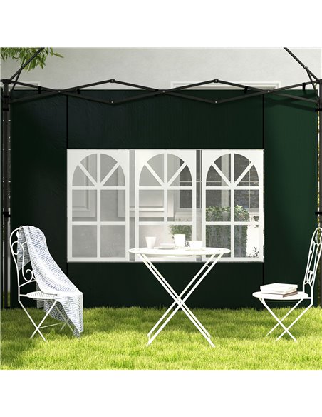 Outsunny Gazebo Side Panels, Sides Replacement with Window for 3x3(m) or 3x6m Gazebo Canopy, 2 Pack, Green 84C-533V01DG - pic 52458 | FastDaddyshop