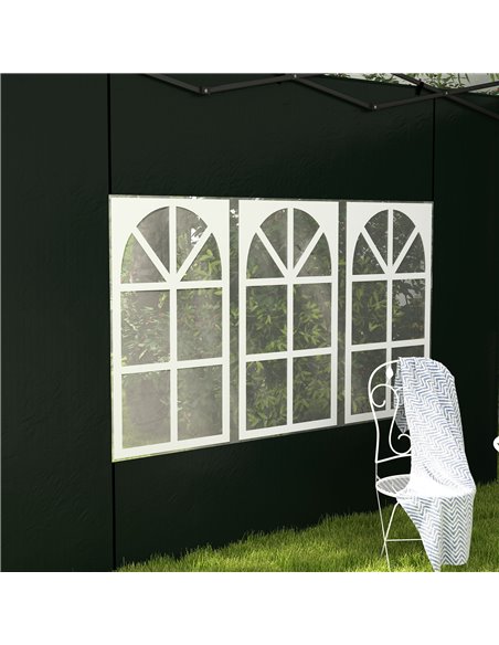 Outsunny Gazebo Side Panels, Sides Replacement with Window for 3x3(m) or 3x6m Gazebo Canopy, 2 Pack, Green 84C-533V01DG - pic 52460 | FastDaddyshop