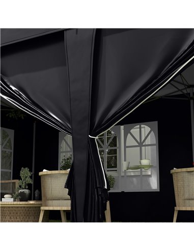 Outsunny 3 x 6 m Pop Up Gazebo with Sides and Windows, Height Adjustable Party Tent with Storage Bag for Garden, Camping, Event,