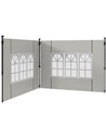 Outsunny 2 Pack Side Panels Replacement for 3x3(m) or 3x6m Gazebo, White 84C-533V01WT