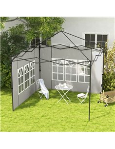 Outsunny 2 Pack Side Panels Replacement for 3x3(m) or 3x6m Gazebo, White 84C-533V01WT 2