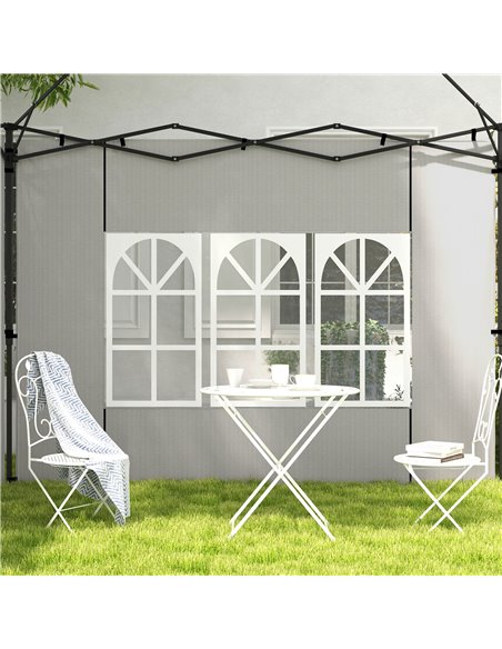 Outsunny Gazebo Side Panels, Sides Replacement with Window for 3x3(m) or 3x6m Gazebo Canopy, 2 Pack, White 84C-533V01WT - pic 52476 | FastDaddyshop