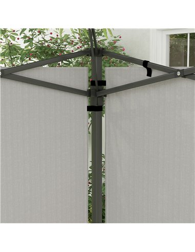 Outsunny Gazebo Side Panels, Sides Replacement with Window for 3x3(m) or 3x6m Gazebo Canopy, 2 Pack, White 84C-533V01WT