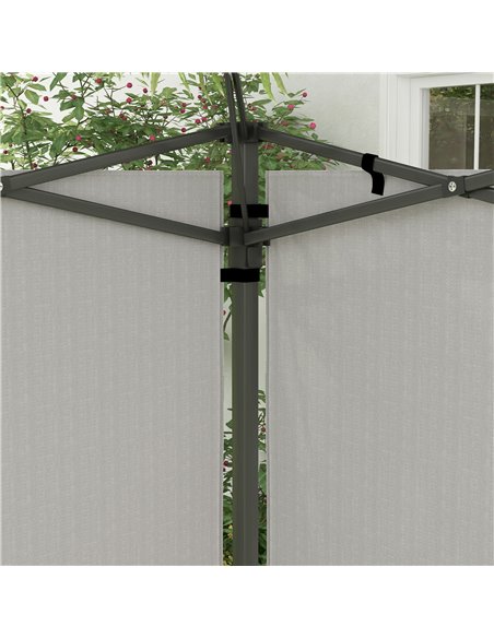 Outsunny Gazebo Side Panels, Sides Replacement with Window for 3x3(m) or 3x6m Gazebo Canopy, 2 Pack, White 84C-533V01WT - pic 52477 | FastDaddyshop