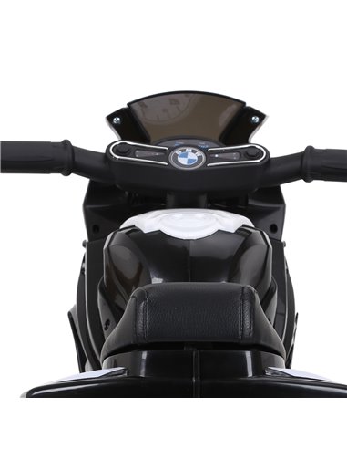 HOMCOM Compatible for Electric Kids Ride on Motorcycle BMW S1000RR w/ Headlights Music Battery Powered Play Bike 6V Black