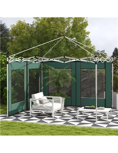 Outsunny Side Panels Replacement Set for 3x3(m) or 3x6m Gazebo, Green 84C-488V00GN