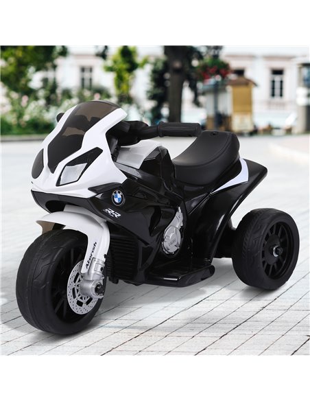 HOMCOM Compatible for Electric Kids Ride on Motorcycle BMW S1000RR w/ Headlights Music Battery Powered Play Bike 6V Black - pic 5249 | FastDaddyshop