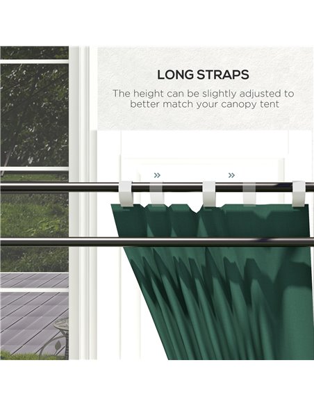 Outsunny Gazebo Side Panels, Replacement Set with Doors and Windows, for 3x3(m) or 3x6m Pop Up Gazebo, Green 84C-488V00GN - pic 52494 | FastDaddyshop