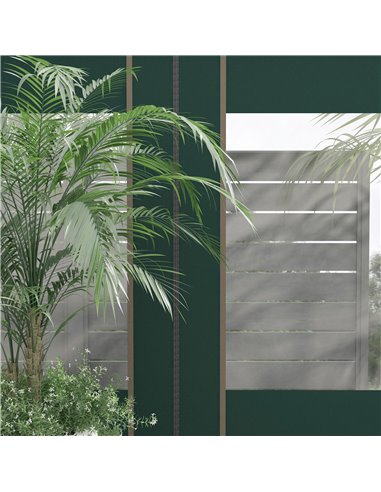 Outsunny Gazebo Side Panels, Replacement Set with Doors and Windows, for 3x3(m) or 3x6m Pop Up Gazebo, Green 84C-488V00GN