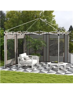 Outsunny 2 Pack Side Panels Replacement for 3x3(m) or 3x6m Gazebo, Grey 84C-488V00GY 2