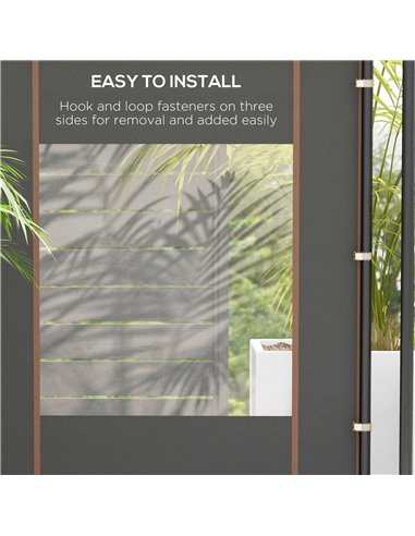 Outsunny Gazebo Side Panels, 2 Pack Sides Replacement, for 3x3(m) or 3x6m Pop Up Gazebo, with Doors and Windows, Grey 84C-488V00