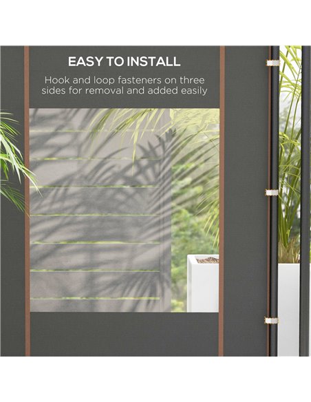 Outsunny Gazebo Side Panels, 2 Pack Sides Replacement, for 3x3(m) or 3x6m Pop Up Gazebo, with Doors and Windows, Grey 84C-488V00 - pic 52502 | FastDaddyshop