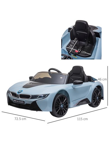 HOMCOM Compatible Electric Kids Ride On Car 6V Battery Powered Toy with Remote Control Blue