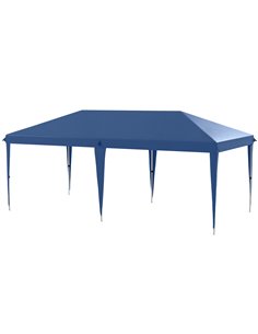 Outsunny 6 x 3(m) Garden Large Gazebo Canopy, Blue 84C-118V03BU