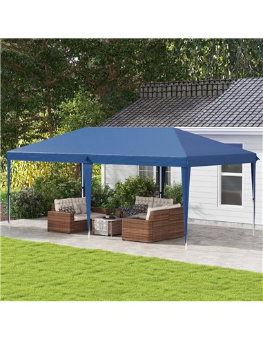 Outsunny 6 x 3(m) Garden Large Gazebo Canopy Waterproof Outdoor Party Tent Marquee 84C-118V03BU