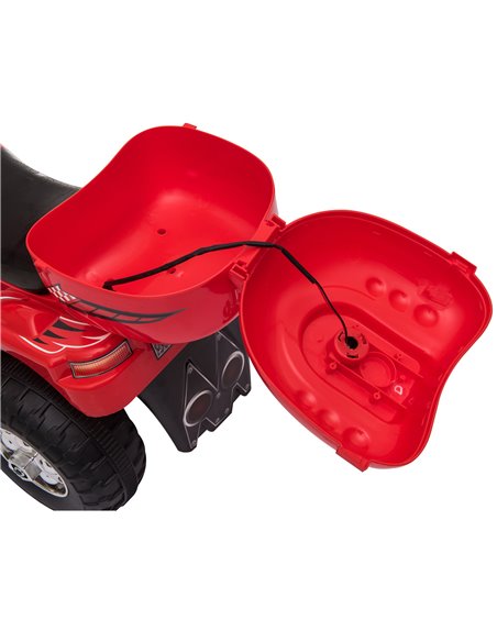 HOMCOM Kids 6V Electric Ride On Motorcycle 3 Wheel Vehicle Lights Music Horn Storage Box Outdoor Toy for 18 - 36 Months Red - pic 5261 | FastDaddyshop
