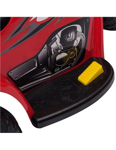 HOMCOM Kids 6V Electric Ride On Motorcycle 3 Wheel Vehicle Lights Music Horn Storage Box Outdoor Toy for 18 - 36 Months Red
