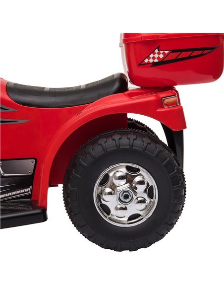 HOMCOM Kids 6V Electric Ride On Motorcycle 3 Wheel Vehicle Lights Music Horn Storage Box Outdoor Toy for 18 - 36 Months Red - pic 5264 | FastDaddyshop