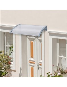 Outsunny Door Awning Canopy Window Rain Shelter Cover, Transparent B70-040 2