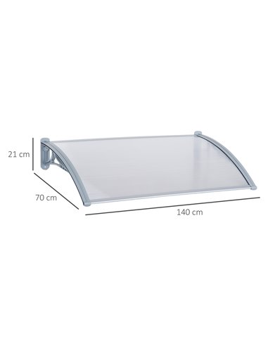 Outsunny Door Awning Canopy Window Rain Shelter Cover Front Back Porch Window Shade 140cm x 70cm B70-040