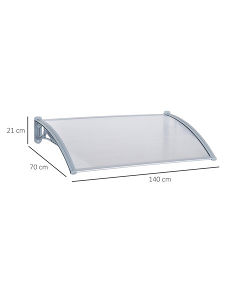 Outsunny Door Awning Canopy Window Rain Shelter Cover Front Back Porch Window Shade 140cm x 70cm B70-040 - pic 52643 | FastDaddyshop