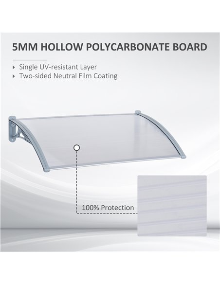 Outsunny Door Awning Canopy Window Rain Shelter Cover Front Back Porch Window Shade 140cm x 70cm B70-040 - pic 52644 | FastDaddyshop
