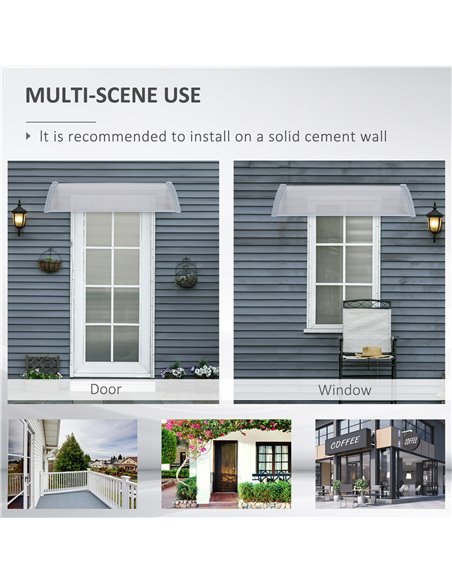 Outsunny Door Awning Canopy Window Rain Shelter Cover Front Back Porch Window Shade 140cm x 70cm B70-040 - pic 52646 | FastDaddyshop