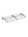 Outsunny Door Canopy Awning Outdoor Window Rain Shelter Cover for Front/Back Door Porch Clear 200 x 75cm B70-051
