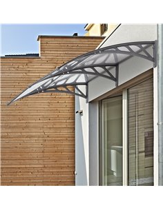 Outsunny Door Canopy Awning Outdoor Window Rain Shelter Cover for Front/Back Door Porch Clear 200 x 75cm B70-051 2