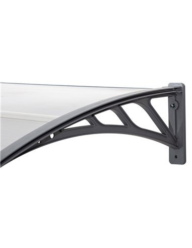 Outsunny Door Canopy Awning Outdoor Window Rain Shelter Cover for Front/Back Door Porch Clear 200 x 75cm B70-051