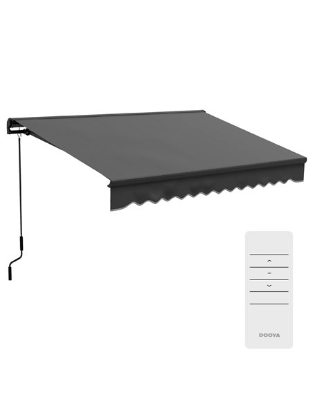 Outsunny 3 x 2m Aluminium Frame Electric Awning, Dark Grey 840-263V72CG - pic 52731 | FastDaddyshop