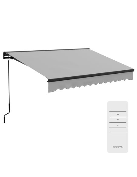 Outsunny 3 x 2m Aluminium Frame Electric Awning, Light Grey 840-263V72LG - pic 52740 | FastDaddyshop
