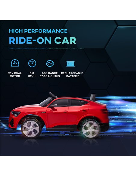 HOMCOM Audi E-tron Licensed 12V Kids Electric Ride On Car with Parental Remote Music Lights MP3 Suspension Wheels for 3-5 Years  - pic 5276 | FastDaddyshop