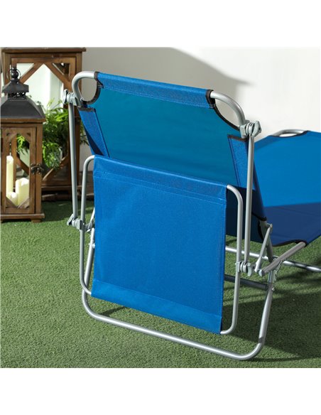 Outsunny Outdoor Foldable Sun Lounger Set of 2, 4 Level Adjustable Backrest Reclining Sun Lounger Chair with Angle Adjust Sun Sh - pic 52791 | FastDaddyshop