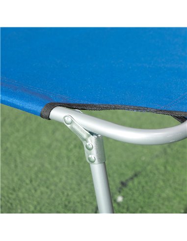 Outsunny Outdoor Foldable Sun Lounger Set of 2, 4 Level Adjustable Backrest Reclining Sun Lounger Chair with Angle Adjust Sun Sh