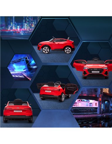 HOMCOM Audi E-tron Licensed 12V Kids Electric Ride On Car with Parental Remote Music Lights MP3 Suspension Wheels for 3-5 Years 