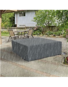 Outsunny Garden Rattan Sun Lounger Cover Protector, Grey 84B-584 2