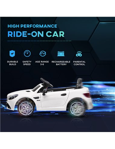 AIYAPLAY Mercedes Benz SLC 300 Licensed 12V Kids Electric Ride On Car with Parental Remote Two Motors Music Light Suspension Whe