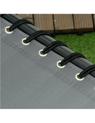 Outsunny Folding Sun Lounger w/ 5-level Reclining Back, Tanning Chair w/ Reading Hole, Outdoor Sun Lounger with Side Pocket, Hea