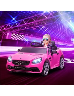 Aiyaplay 3+ Mercedes Benz SLC 300 Licensed Kids Electric Car 12V with Parental Remote, Two Motors, Pink 2