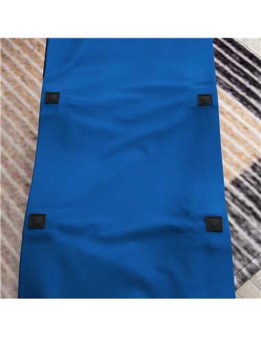 Outsunny Portable Sun Lounger, Foldable Outdoor Recliner Chair with Side Pocket, Headrest, Oxford Fabric, for Beach, Garden, Pat