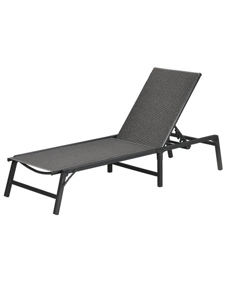 Outsunny Rattan Sun Lounger, Foldable with 5-Level Adjustable Backrest, Grey 862-071V00GY - pic 53010 | FastDaddyshop