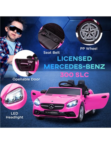 AIYAPLAY Mercedes Benz SLC 300 Licensed 12V Kids Electric Ride On Car with Parental Remote Two Motor Music Light Suspension Whee - pic 5302 | FastDaddyshop