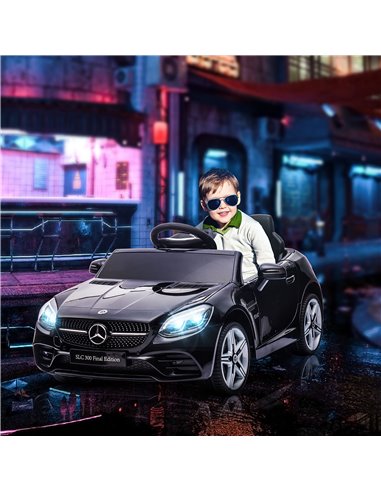 AIYAPLAY Mercedes Benz SLC 300 Licensed 12V Kids Electric Ride On Car with Parental Remote Two Motor Music Light Suspension Whee